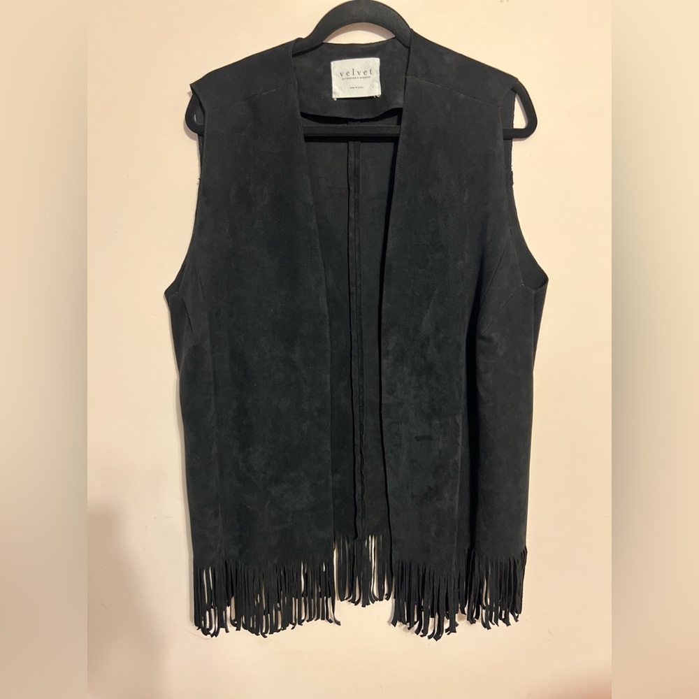 Velvet by Graham and Spencer Vest with Fringe